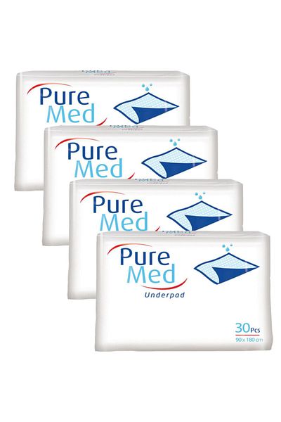 Puremed 90X180 cm Sleeping Mat Protective Cloth - 4 Packs of 30 120 Uses