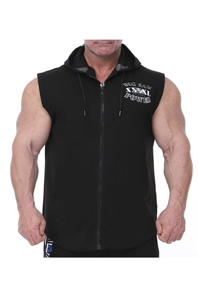 Big Sam Men's Fitness Bodybuilding Hooded Vest 3621