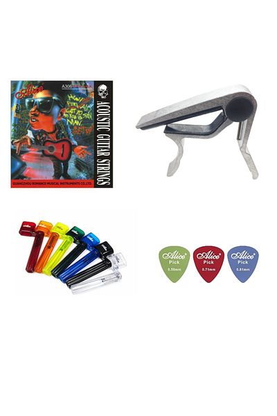 Alice Set with Guitar Accessory - String Capo, Auger Inverter and Plectrums