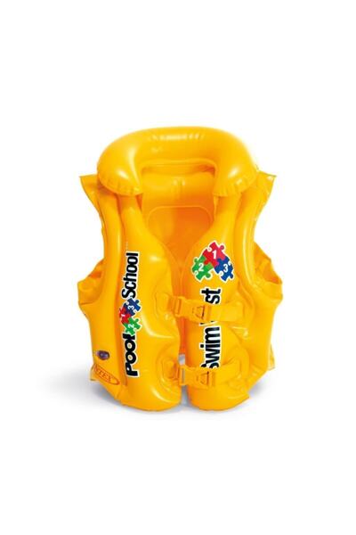 Intex 58660 Yakalı Sarı Yelek Can Yeleği Havuz Deniz Simit