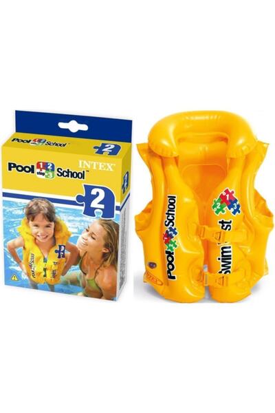 Intex 58660 Yakalı Sarı Yelek Can Yeleği Havuz Deniz Simit