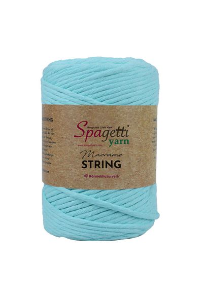 Spagettiyarn 5mm 500g Μέντα Μακραμέ Σχοινί Σάρωσης