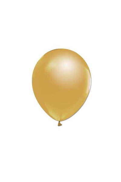 Parti Furyası Metallic Pearlescent Shiny Gold Balloon (Helium Flying) 10pcs