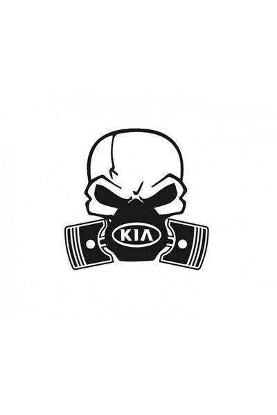 TSC Kia Piston Skull Car Sticker Pasting