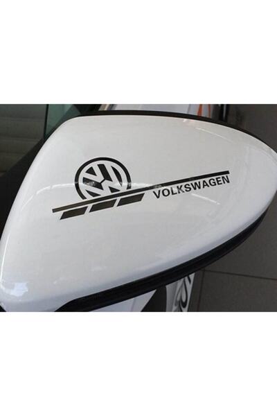 TSC Yan Ayna Volkswagen Araba Sticker Yapıştırma 2 Adet