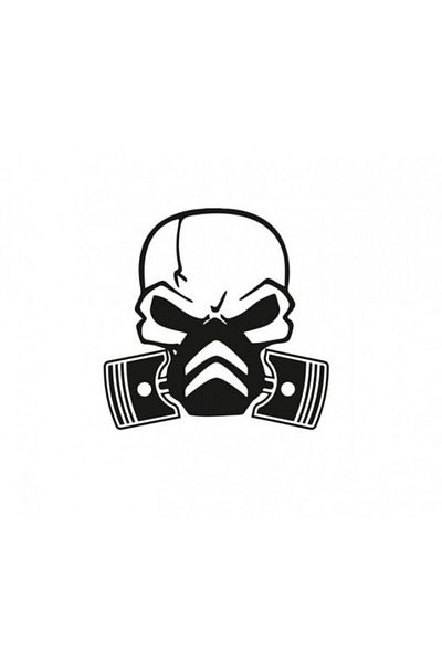 TSC Citroen Piston Skull Car Sticker Pasting