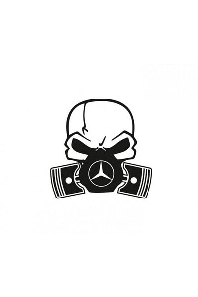 TSC Volvo Piston Skull Car Sticker Pasting