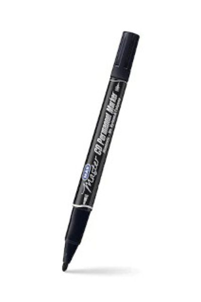 Mas -BLACK- Mas Master 6414 Double Ended Permanent Marker 0.5 mm 1.0 mm (12 Pack)