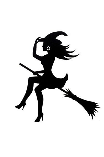 TSC Süpürgeli Cadı Oto Araba Sticker Yapıştırma