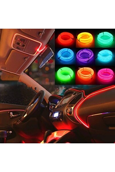 Carub Araç İçi Torpido Ledi KIRMIZI 2 Metre - İp Neon KIRMIZI