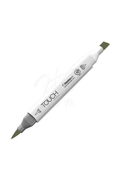 Touch قلم تحديد مزدوج الفرشاة Y225 أخضر زيتوني داكن