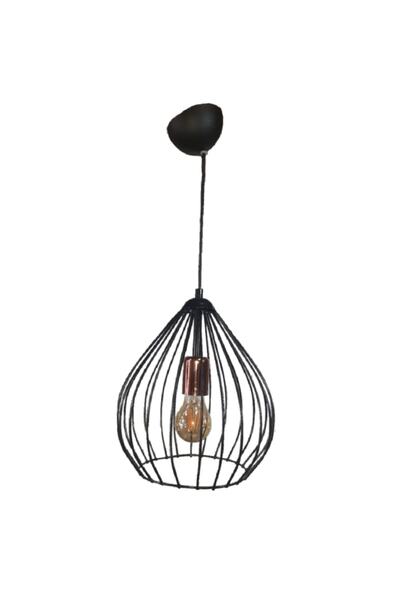 Semboldekor Siyah-bakır Drop Damla Tekli Avize