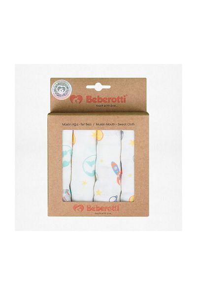 Beberotti Muslin 4-pack Mouth/Sweat Πανί |   Διάστημα |   30x30 εκ