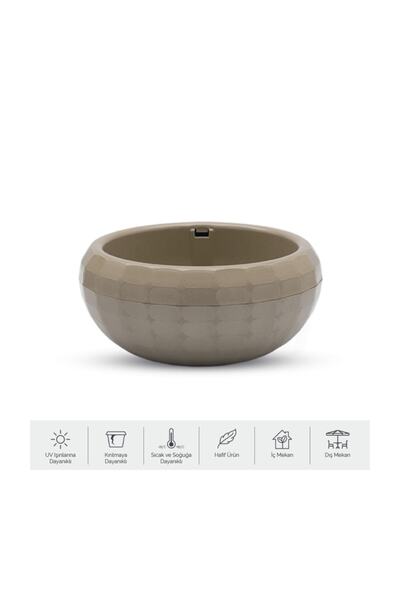 KARASU 0.7 Litre Kaktüs Aranjman Saksı Kahverengi