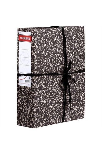 Alemdar String Folder Cardboard Narrow Black 25 Pieces (1 Pack of 25 Pieces)