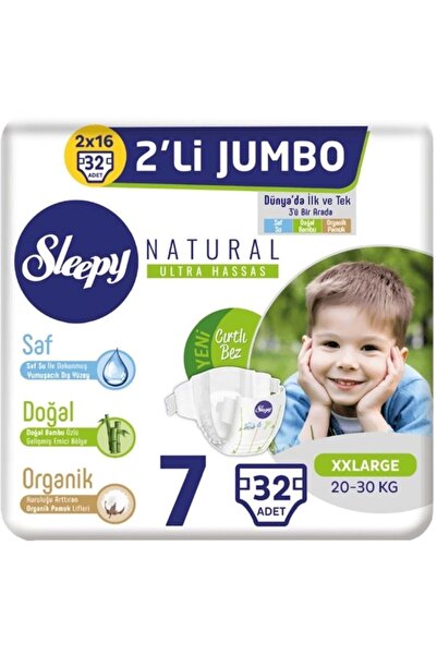 Sleepy Bebek Bezi 2'li Jumbo 7 Beden 32 Adet