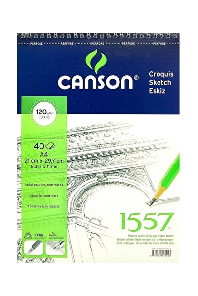 Canson Çizim Blok Defteri 1557 120g A4 40 Yaprak 120a440us