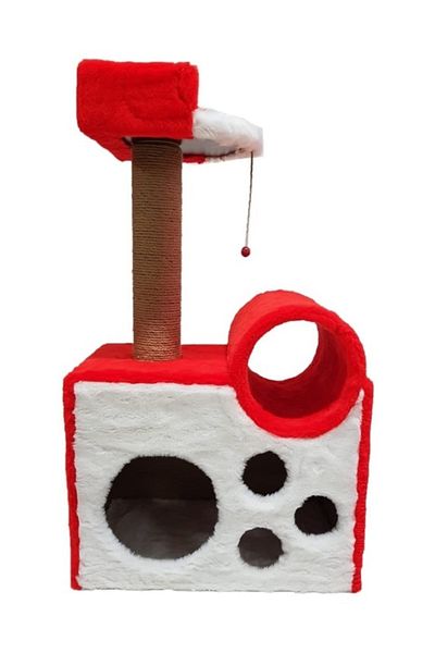 Cathause Cat House Cat Scratching Platform S11 Red 90Cm