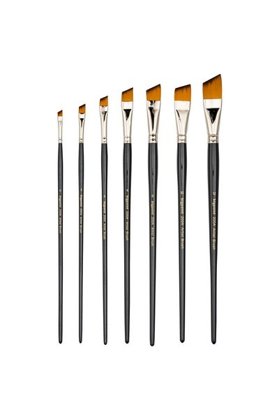 Bigpoint 200A Series Synthetic Bristle Side Cut Brush No: 0-2-4-6-8-10-12 (Set of 7)