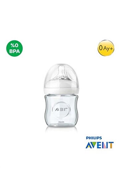 Philips Avent زجاجة أطفال زجاجية طبيعية آمنة 120 مل للأطفال من 0 شهر فما فوق
