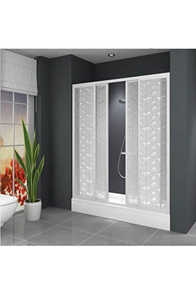 Duşakabincim 183 Cm Sürgülü Çift Kapılı Mika Kabin Damla Desen
