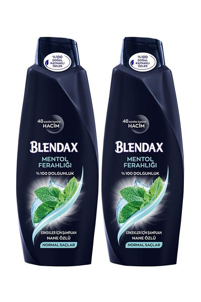Blendax 550 ml Menthol Shampoo for Men - X 2 Pieces