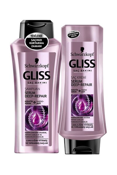 Gliss Deep Repair Serum 360ml + Conditioner 360ml Set - Shampoo