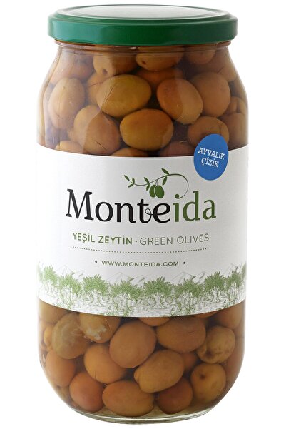 Monteida Ayvalık Yeşil Çizik Zeytin 1000cc