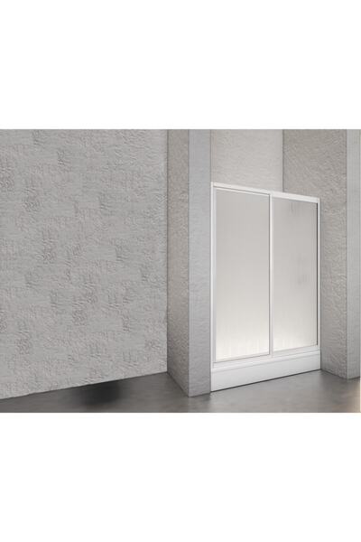 WOWER 140 CM İKİ DUVAR ARASI MİKA(PLASTİK)CAM BEYAZ DUŞAKABİN