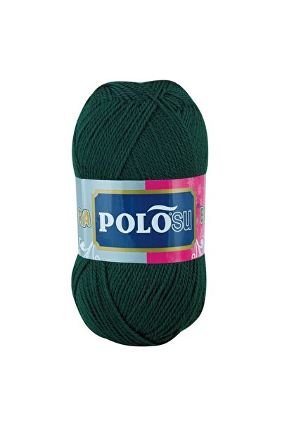 Polosu Lüks Patiklik - El Örgü Patik Ipi - Renk: 354 - Koyu Yeşil