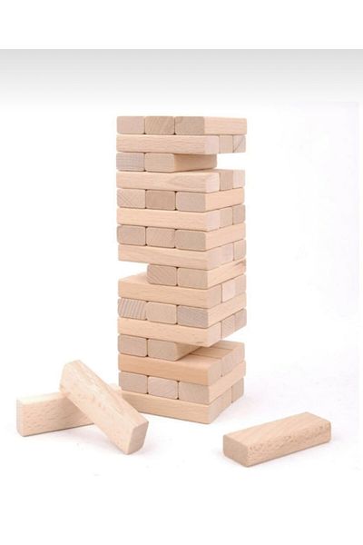 Pınar لعبة توازن Jenga الخشبية المكونة من 54 قطعة