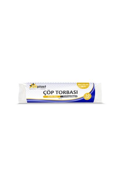 5 Adet Atiplast Endüstriyel Jumbo Boy Çöp Torbası 80x110 cm 300 gram