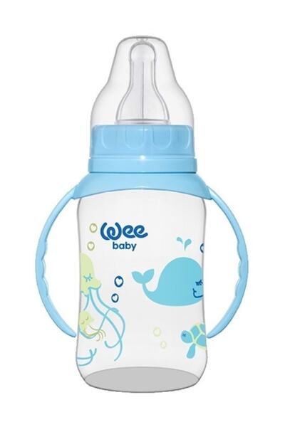 Wee Baby P.P Kulplu Biberon 150Ml Mavi