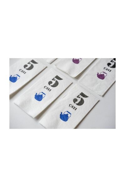 SimeStore Talking Napkin (5 TEAP BLUE) Blue Teapot