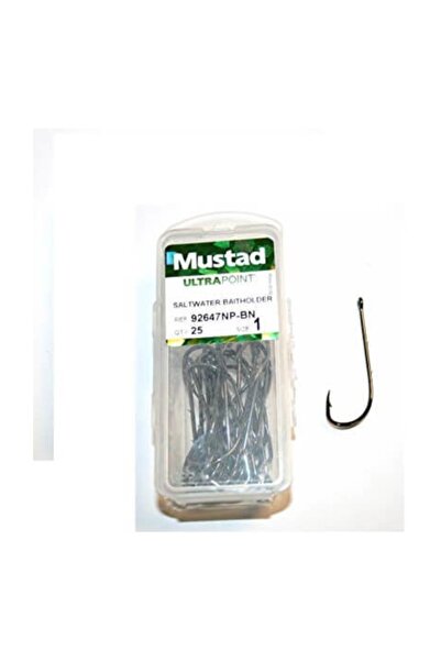 Mustad Olta Iğnesi 92647 Npbn 25 Li Metalik Siyah No:3-0