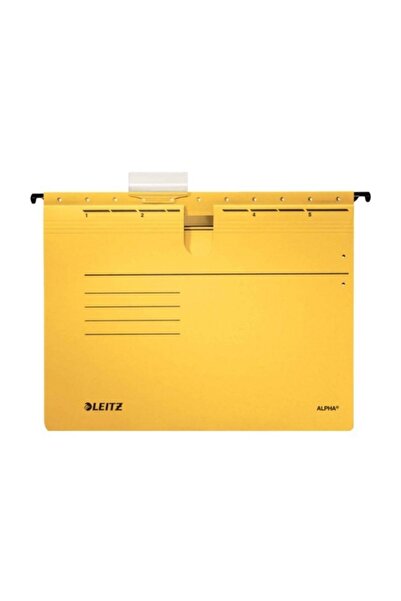 Leitz A4 Yellow Alpha Cardboard - Pack of 25 Hanging Files with Wires