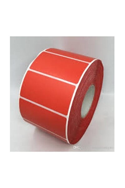 Zebra 30*60 Kırmızı Barkod Etiketi Termal 1000 Li Sarım