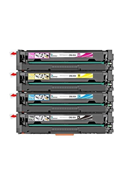 Canon i-Sensys MF645CX CRG054 CMYK 4 Renk Muadil Toner Seti