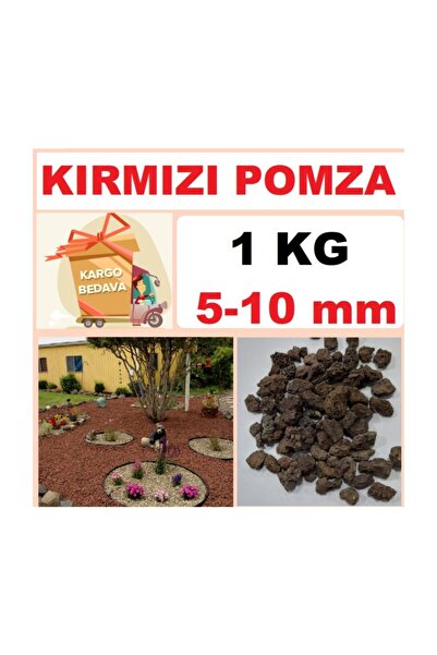 Ekodoğa Pomza 1 KG 5-10 MM Kırmızı Pomza Lav Taşı Curüf Tarım Pomzası Madeni ...