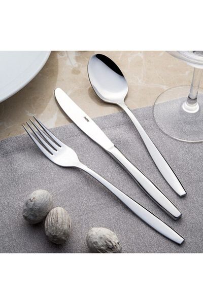 Nehir Sahra Plain 30 Piece Cardboard Boxed Cutlery Set 18-10 304 BLADE-FREE