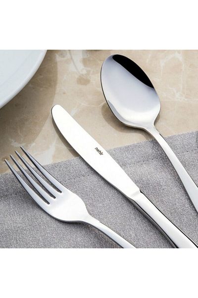 Nehir Sahra Plain 30 Piece Cardboard Boxed Cutlery Set 18-10 304 BLADE-FREE
