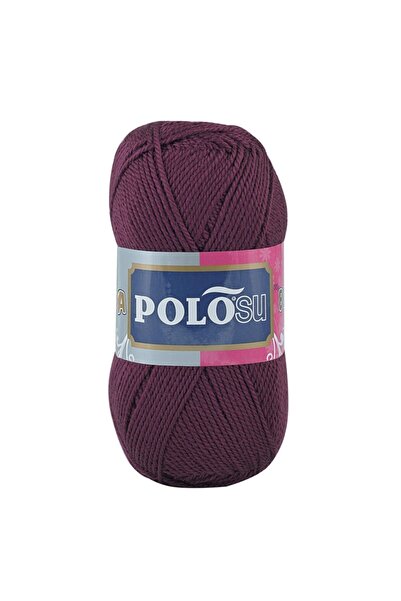 Polosu Lüks Patiklik - El Örgü Patik Ipi - Renk: 398 - Koyu Mürdüm