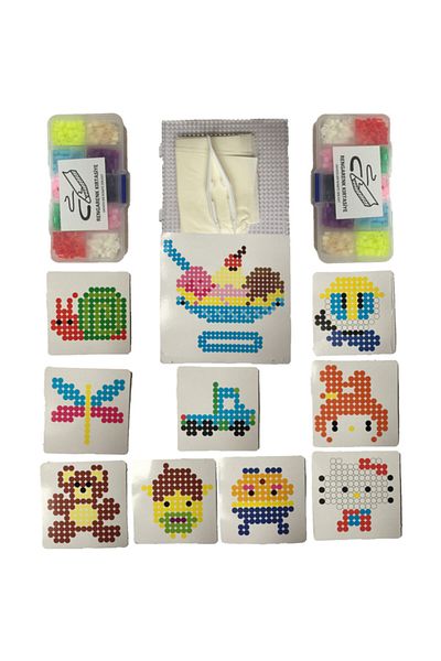 RENGARENK KIRTASİYE 16 Piece Bead Set (2 BOXES SQUARE SET)