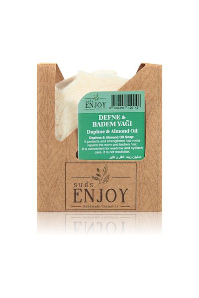 Enjoy Suds Enjoy Natural Laurel & Almond Oil Moisturizing Handmade Face, Hair and Body Soap 100 gr