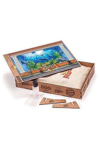 King Of Puzzle Cats and Aquarium Wooden Puzzle 500 Pieces (HV44-D)