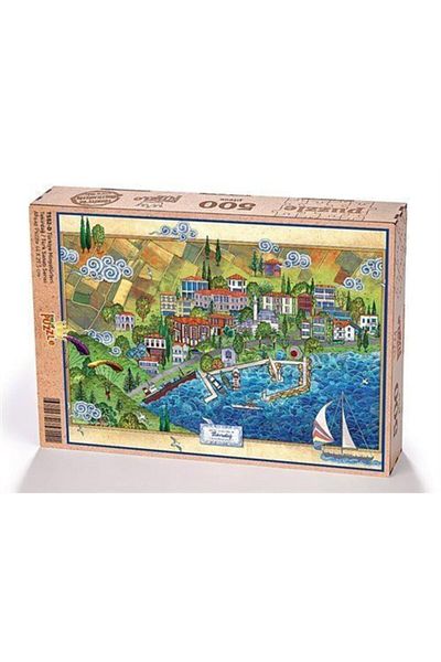King Of Puzzle Türkiye Miniatures - Tekirdağ - Nasuhi Hasan Çolpan Wooden Puzzle 500 Pieces (TS52-D)