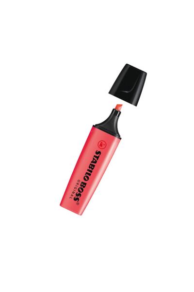 Stabilo 70/40 Fosforlu Kalem Boss Original Kırmızı 10 Lu (1 Paket 10 Adet)