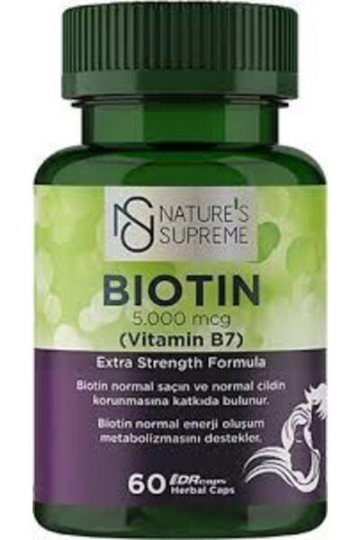 Nature's Supreme Biotin 5000 Mcg 60 Kapsül