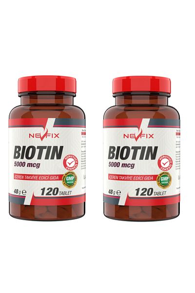 Nevfix Biotin 5000 Mcg 120 Tablet x 2 Boxes 240 Tablets