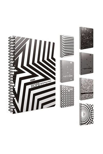 Gıpta Hope Spiral Cardboard Notebook 18.5x26 Cm 80 Sheets Lined Notebook